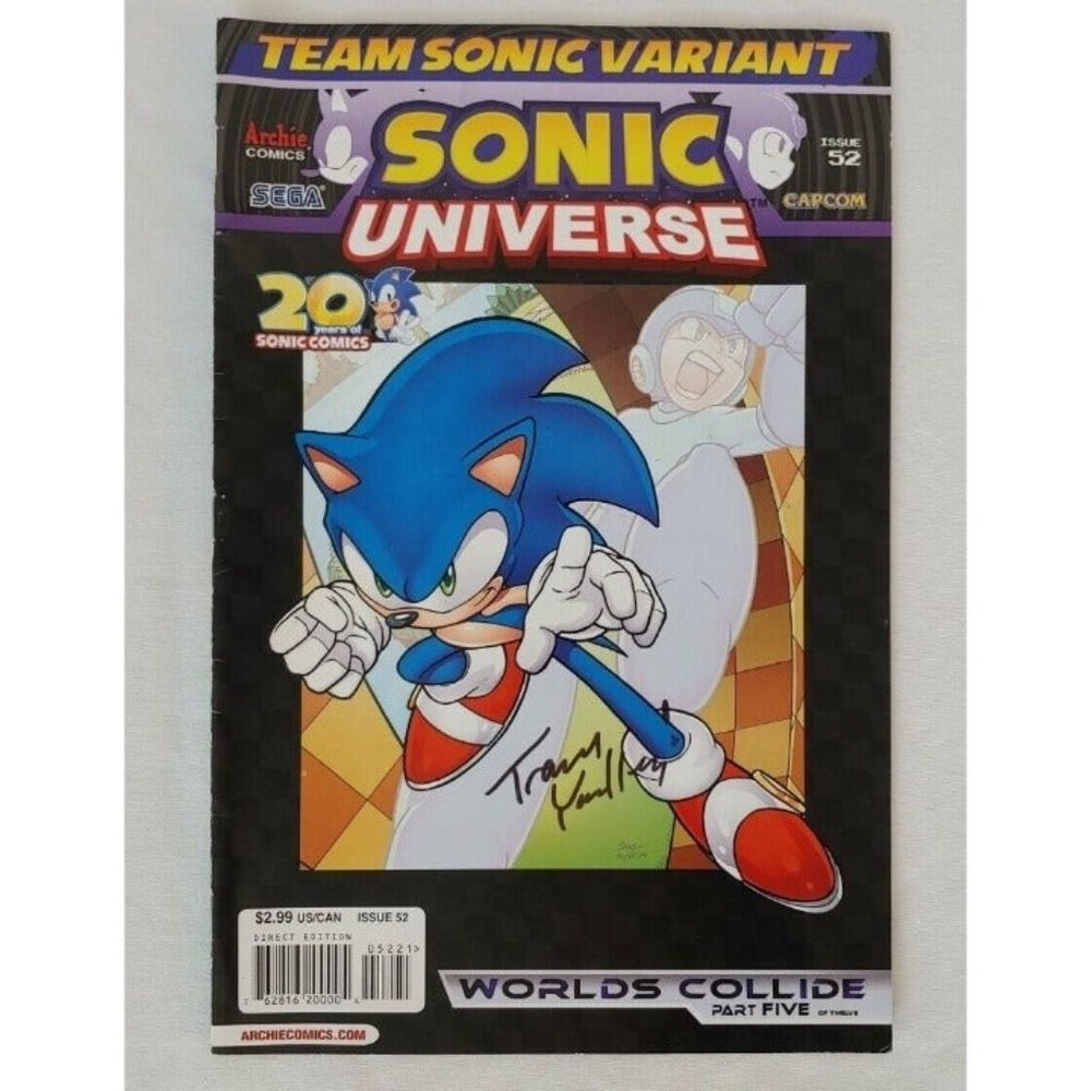 Sonic Universe #52 Worlds Collide 5 of 12 Team Sonic Variant Signed Issue